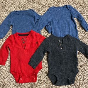 3 month twin thermal onesie bundle
